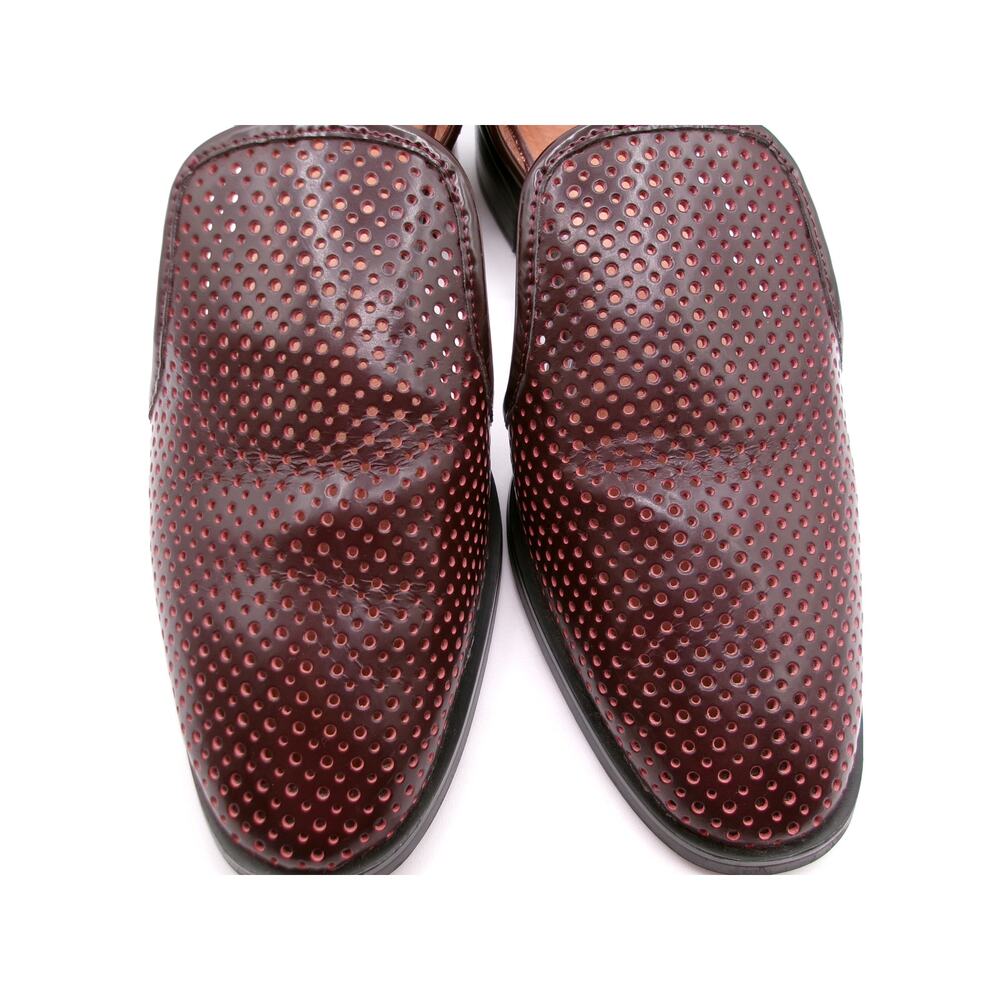 Jeffrey Campbell Brown Leather Perforated Slip On Loafers D'Orsay Size 10 - Picture 4 of 10